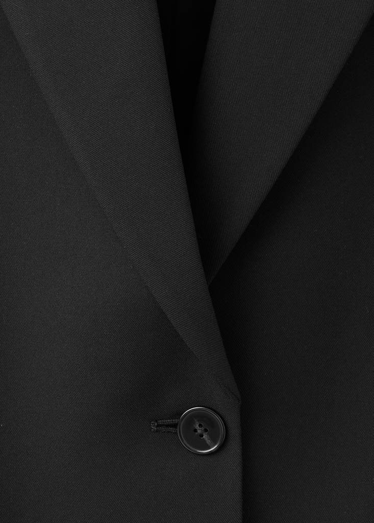 Straight blazer with flap pockets — Black