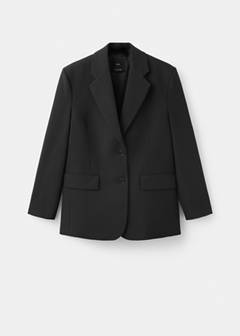 Straight blazer with flap pockets — Black 5
