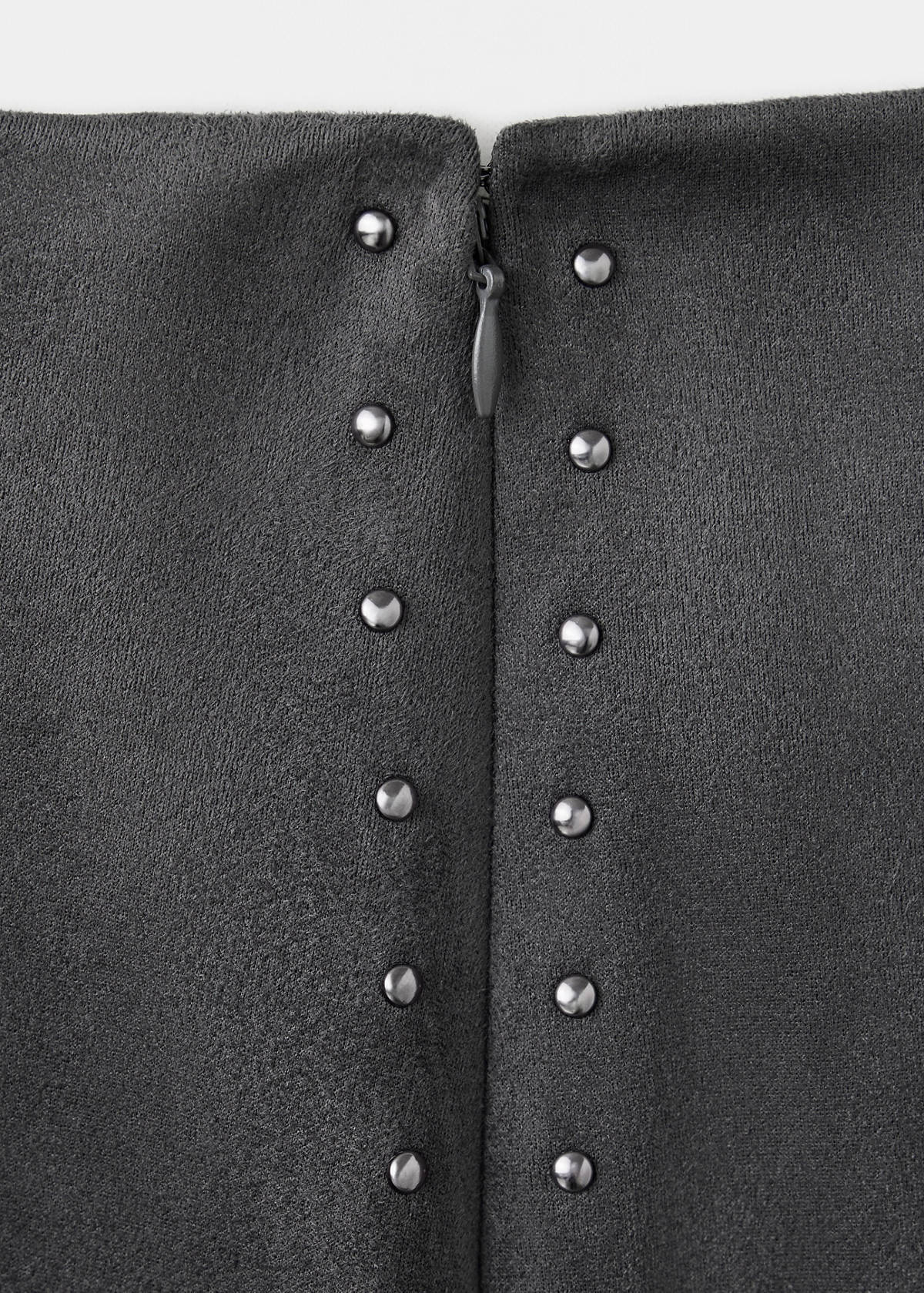 Studded short skirt — Grey