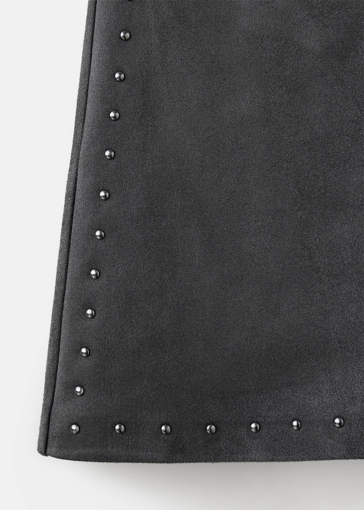 Studded short skirt — Grey