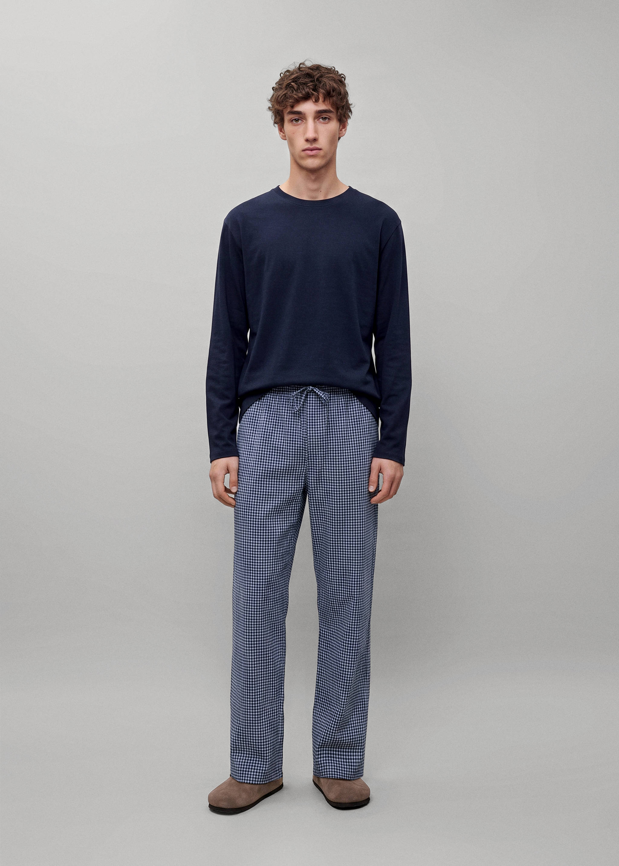 Full cotton check pyjamas - General plane