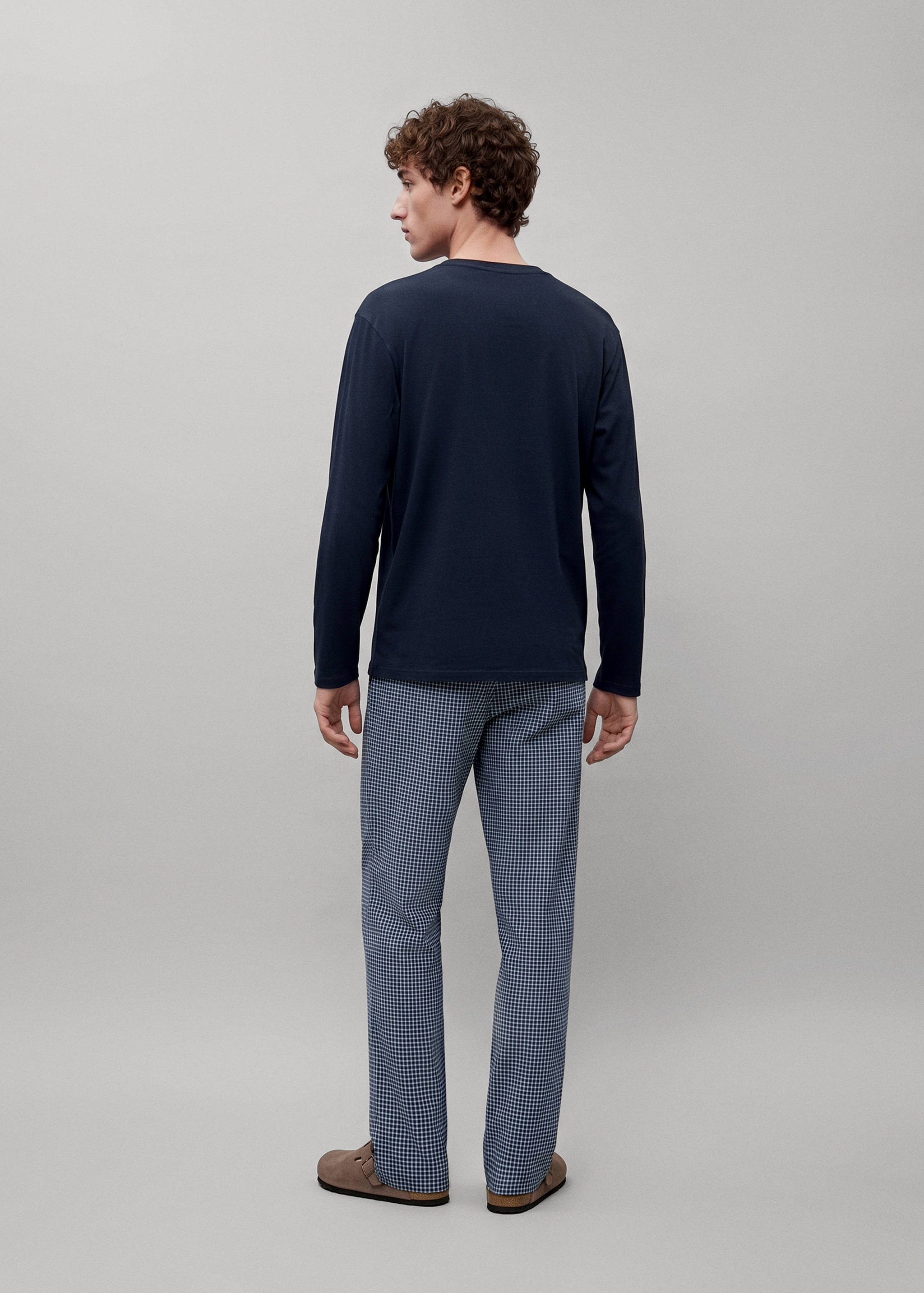Full cotton check pyjamas - Reverse of the article