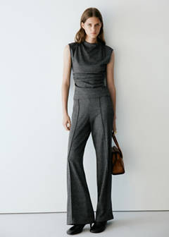 Straight checked trousers — Black 2