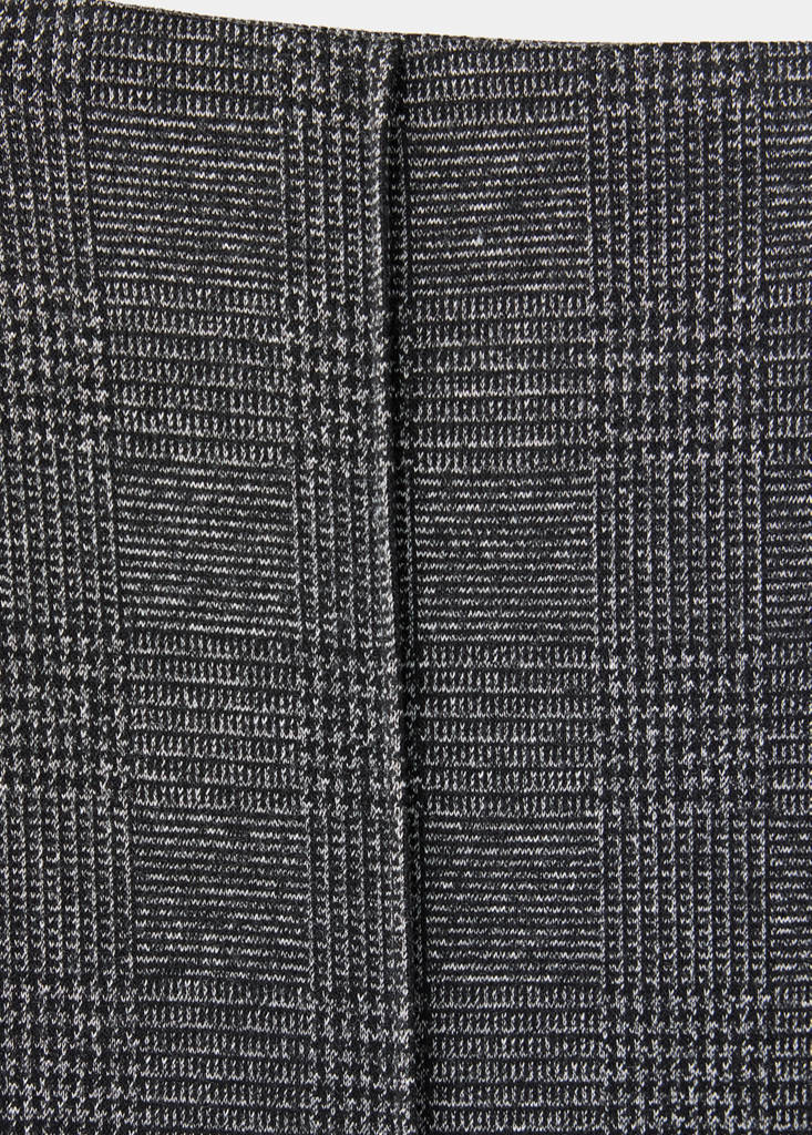 Straight checked trousers — Black