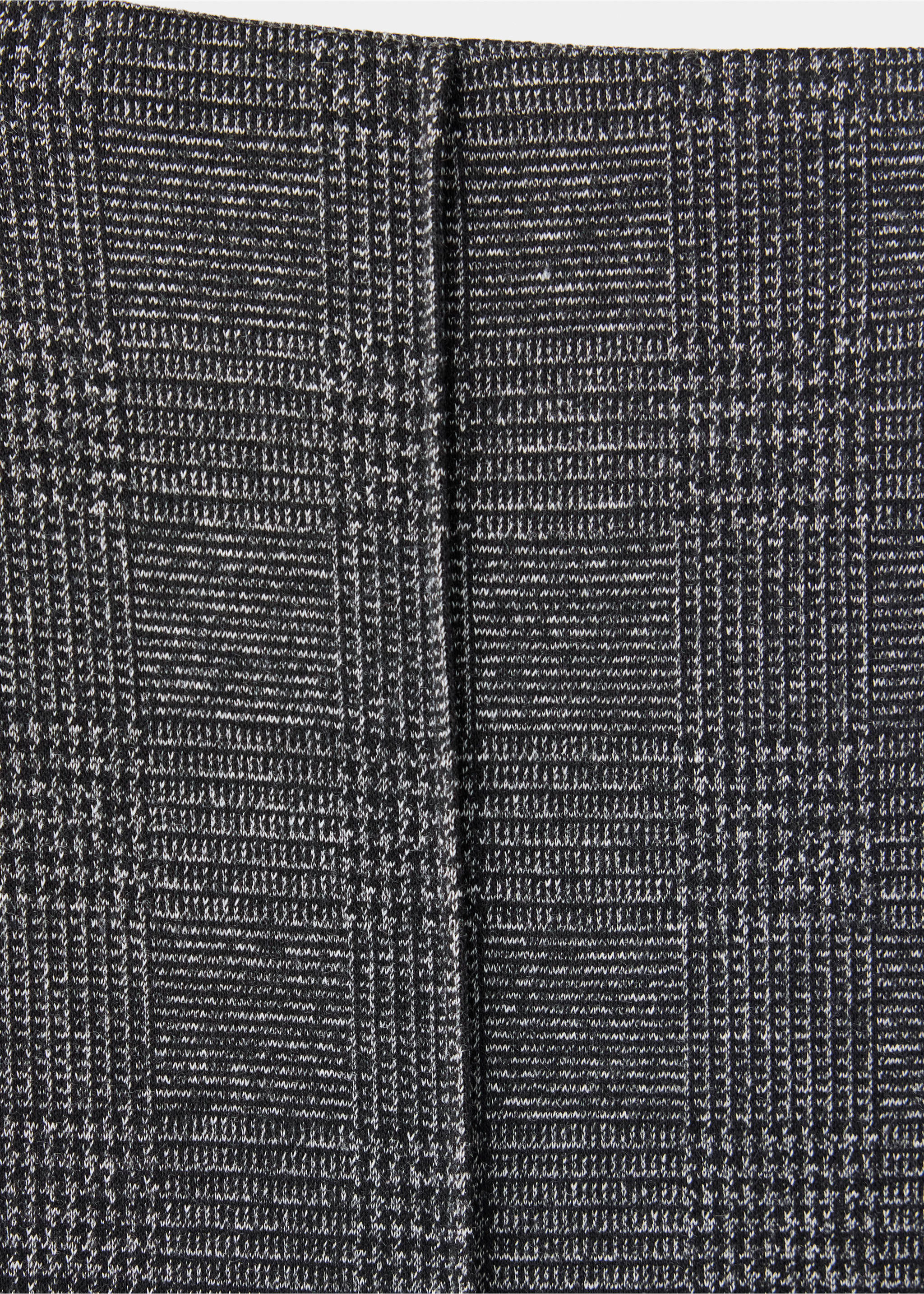 Straight checked trousers - Details of the article 8, Black. Ref: 37065858-00.