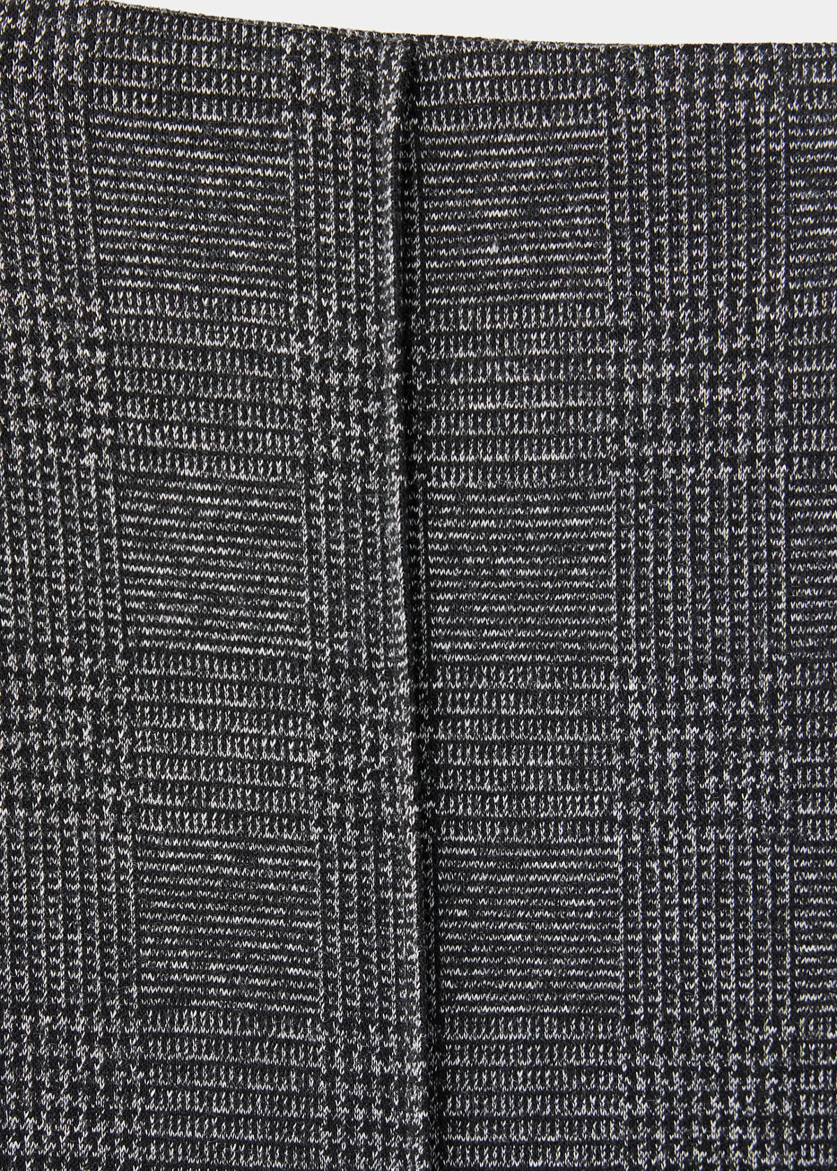 Straight checked trousers — Black