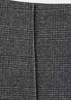 Straight checked trousers — Black 10