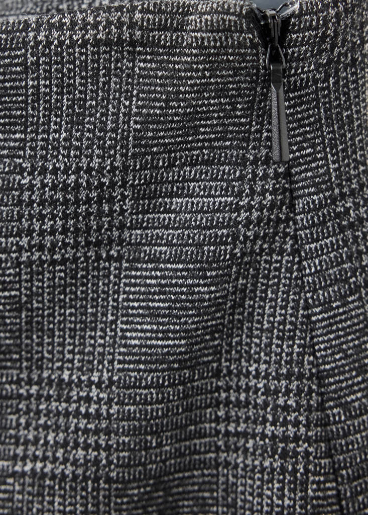 Straight checked trousers — Black