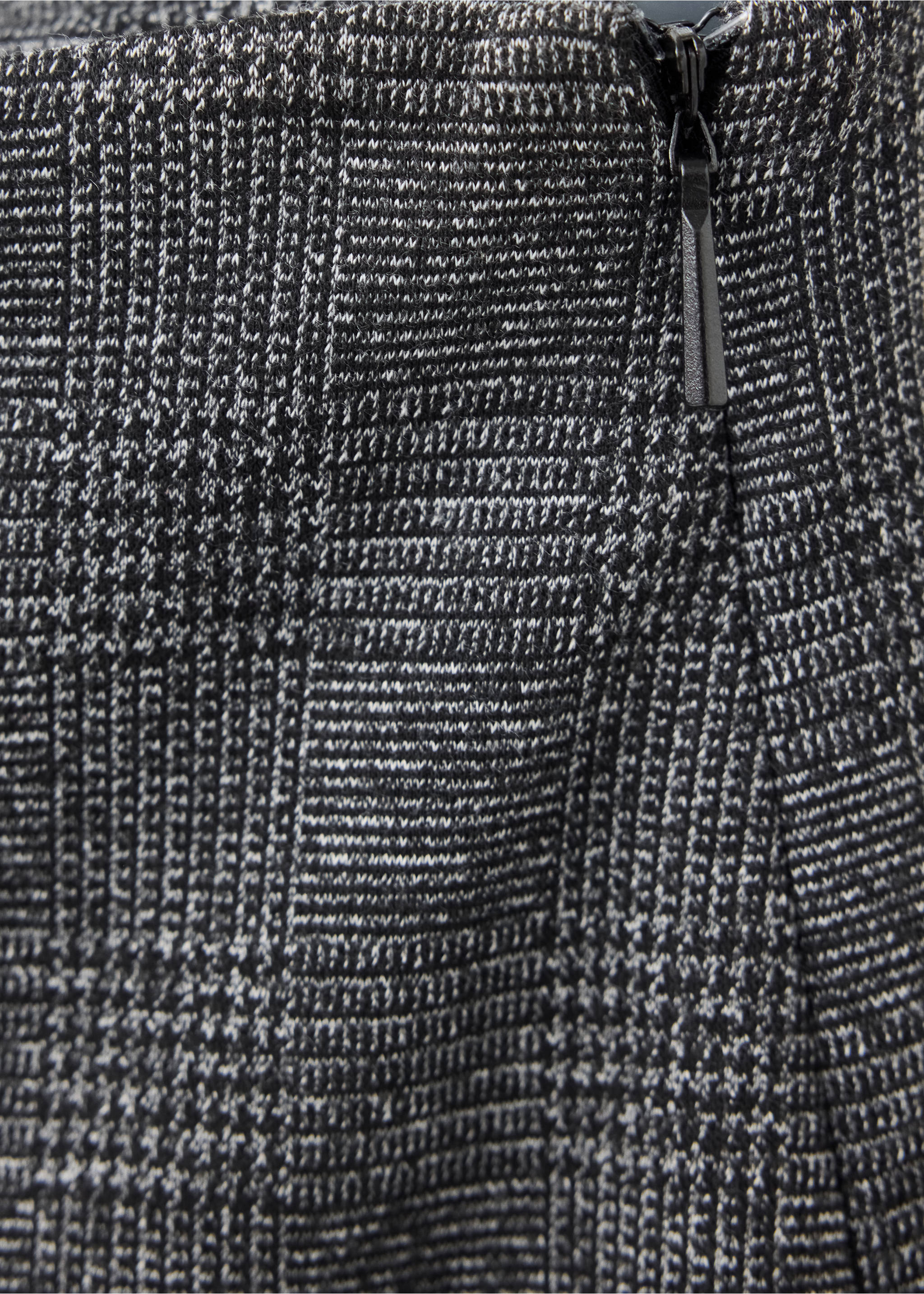 Straight checked trousers - Details of the article 0, Black. Ref: 37065858-00.