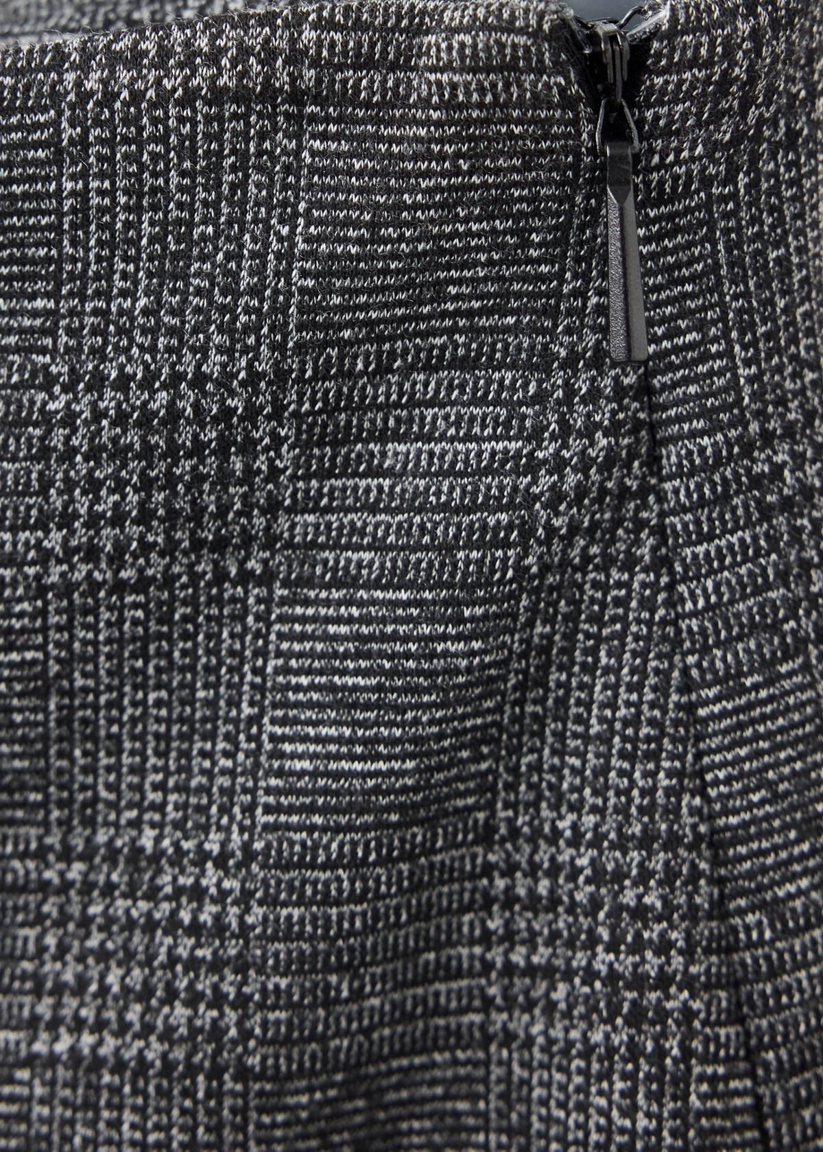 Straight checked trousers — Black