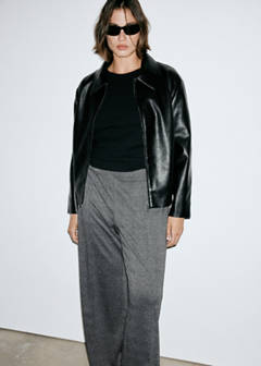 Straight checked trousers — Black 6