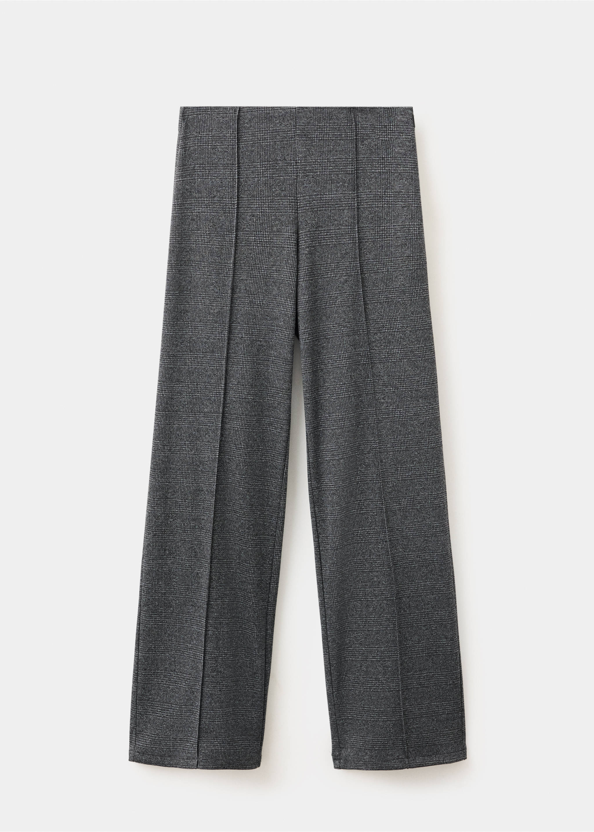 Straight checked trousers - Article without model, Black. Ref: 37065858-00.