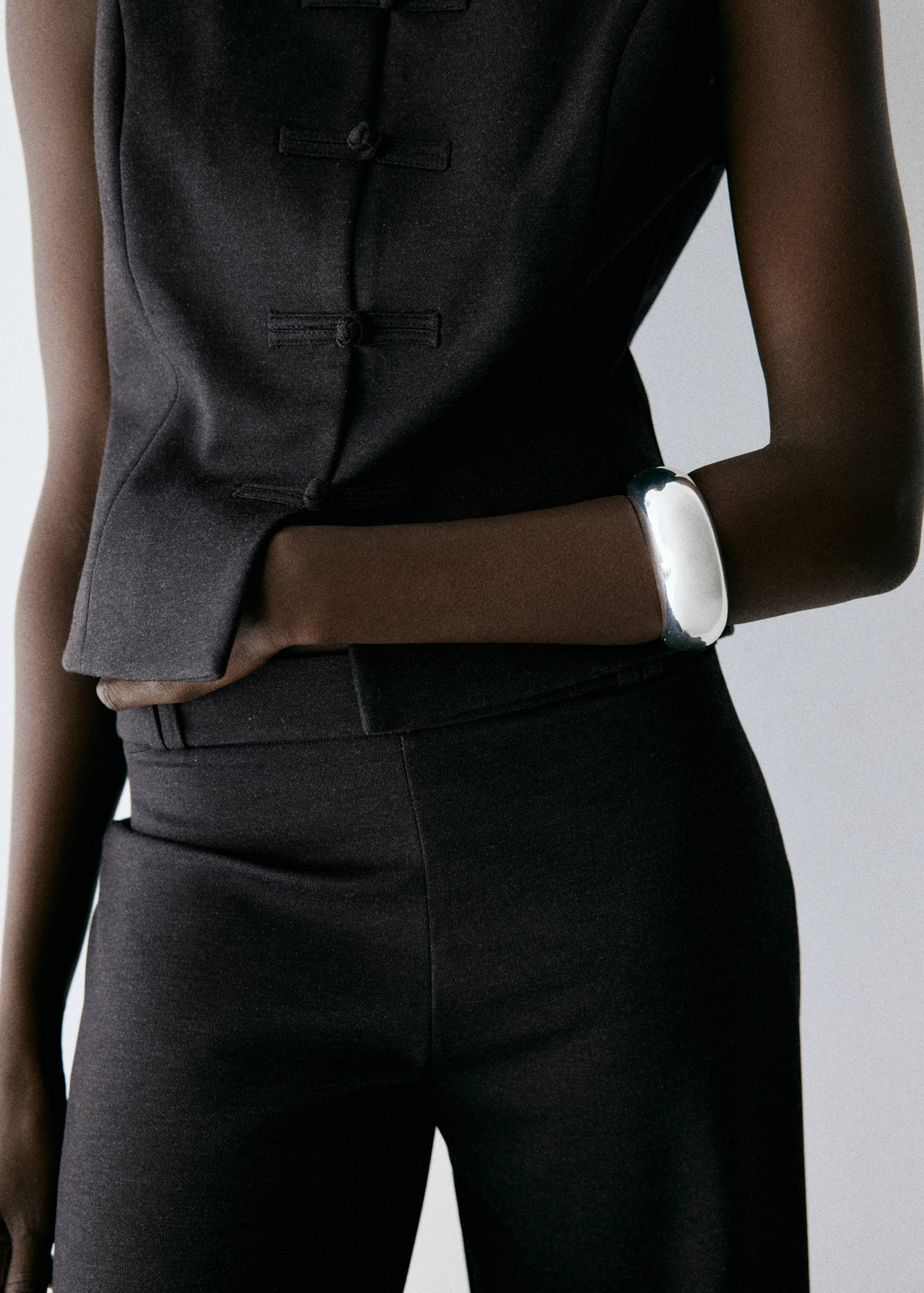 Straight-leg fine-knit trousers - Details of the article 1