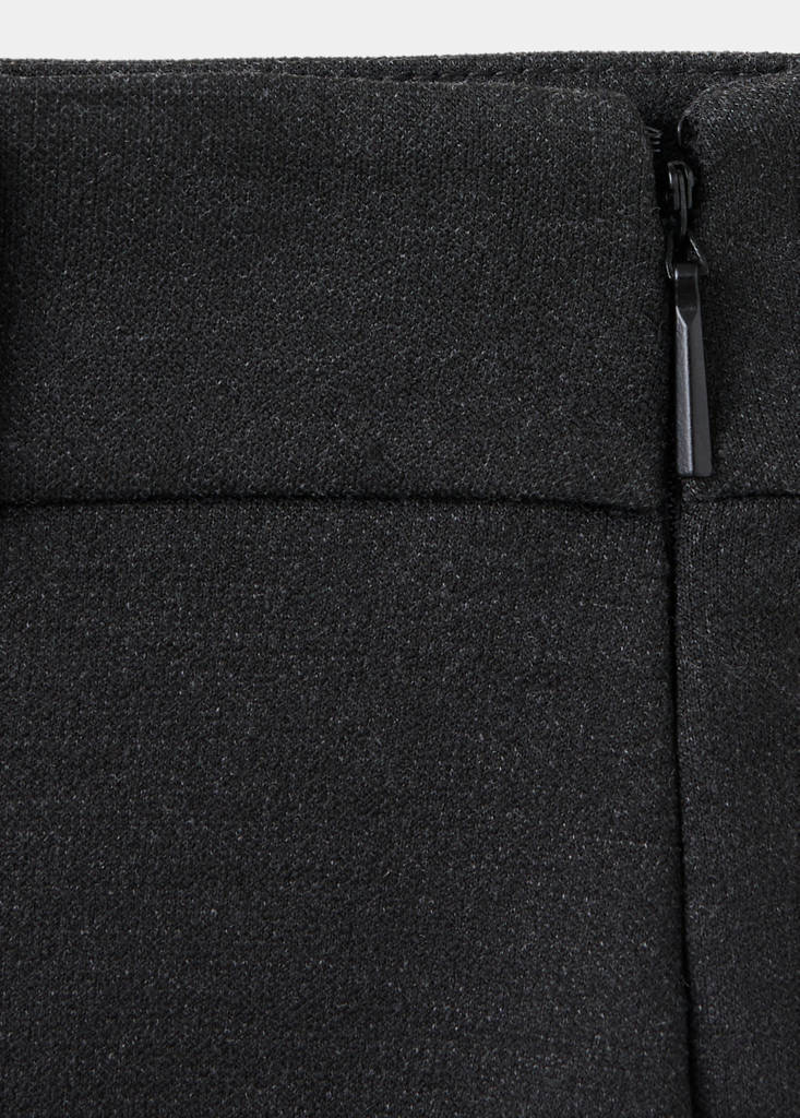 Straight-leg fine-knit trousers — Charcoal