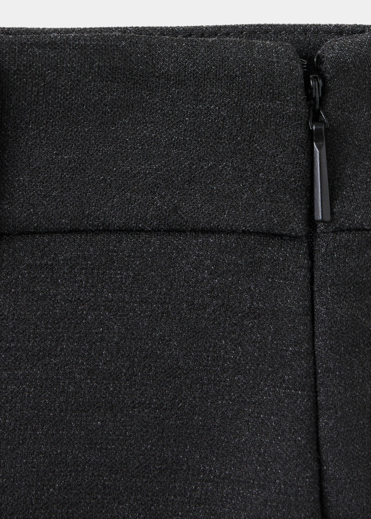 Straight-leg fine-knit trousers — Charcoal