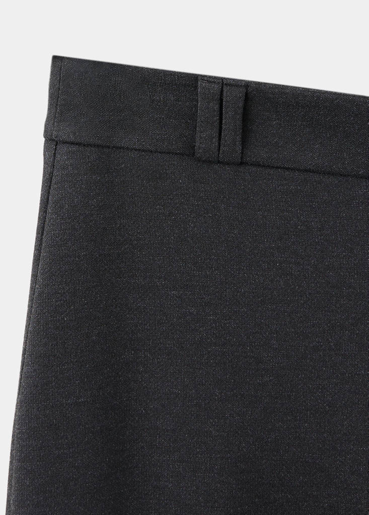Straight-leg fine-knit trousers — Charcoal