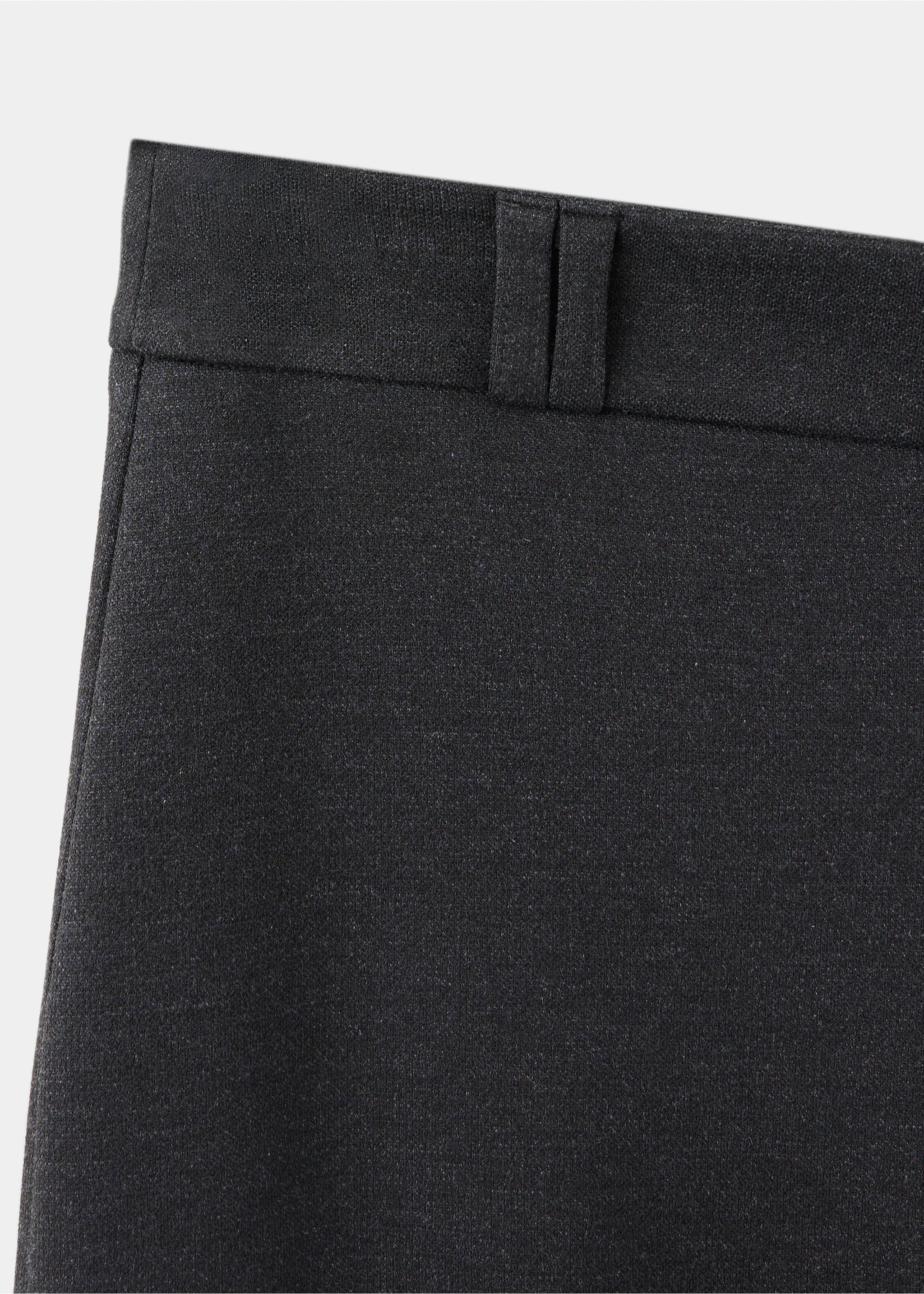 Straight-leg fine-knit trousers - Details of the article 0, Charcoal. Ref: 37065859-00.