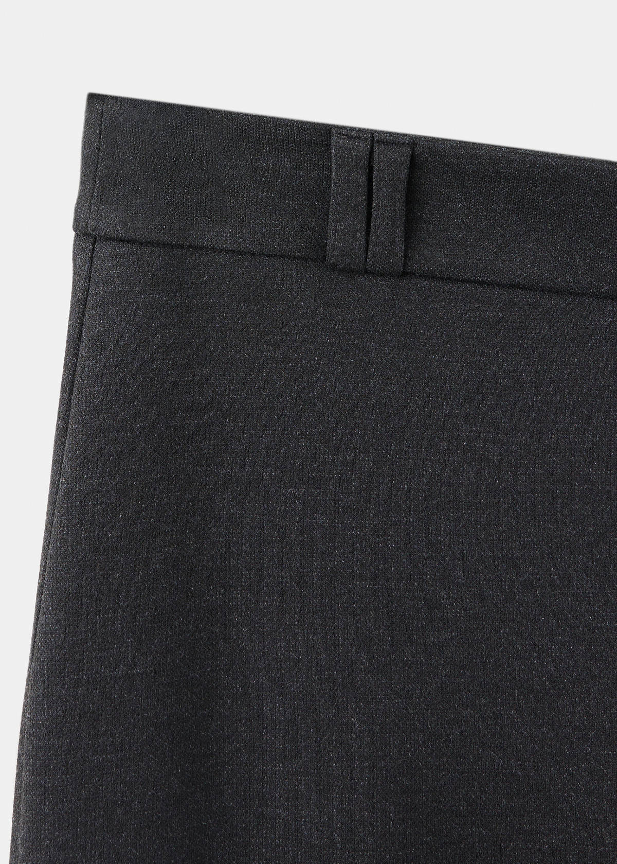 Straight-leg fine-knit trousers — Charcoal