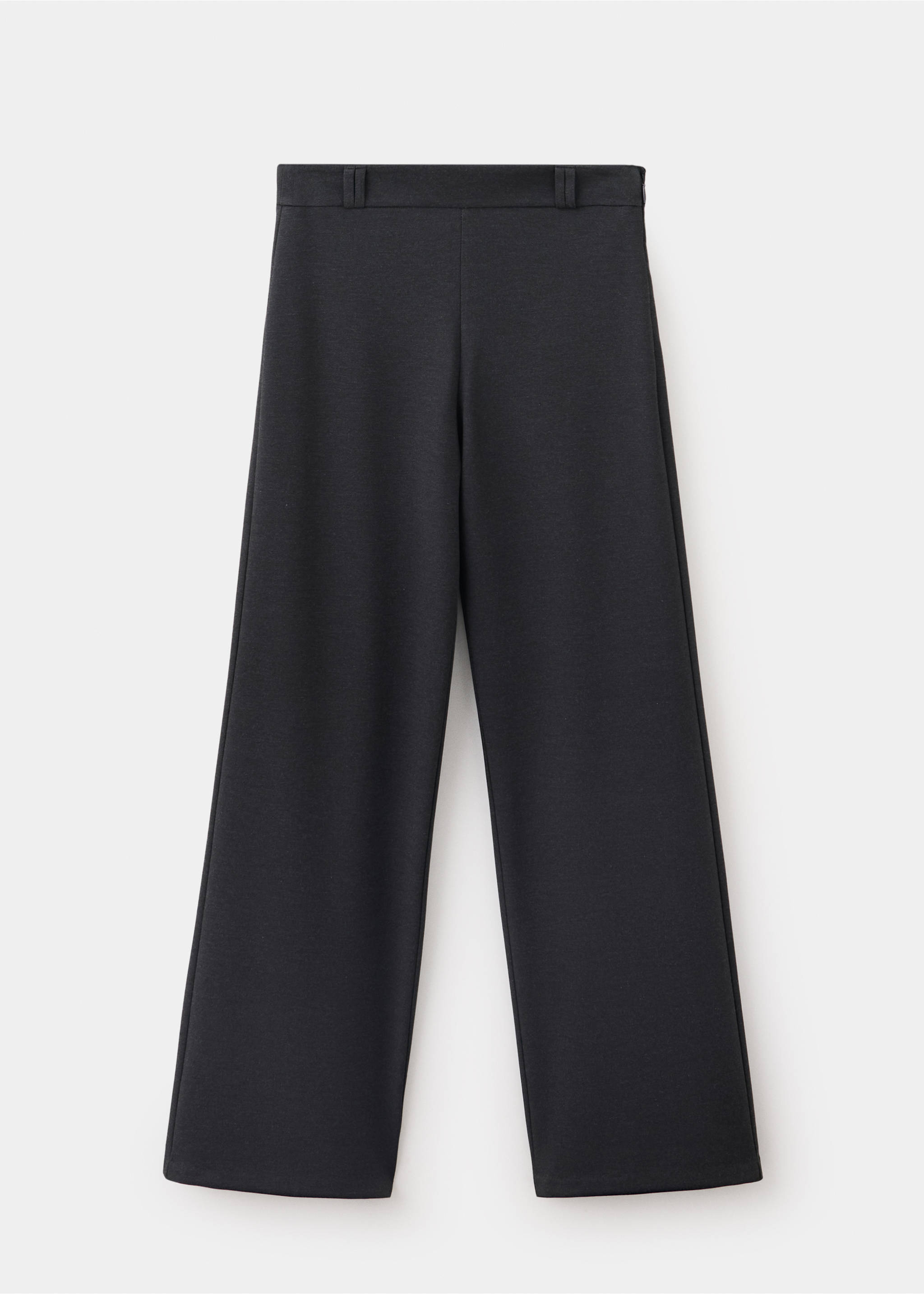 Straight-leg fine-knit trousers - Article without model, Charcoal. Ref: 37065859-00.