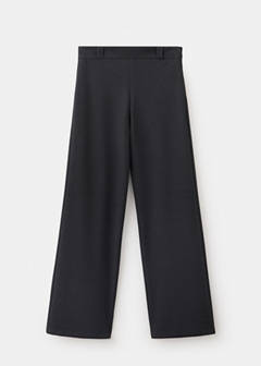 Straight-leg fine-knit trousers — Charcoal 9