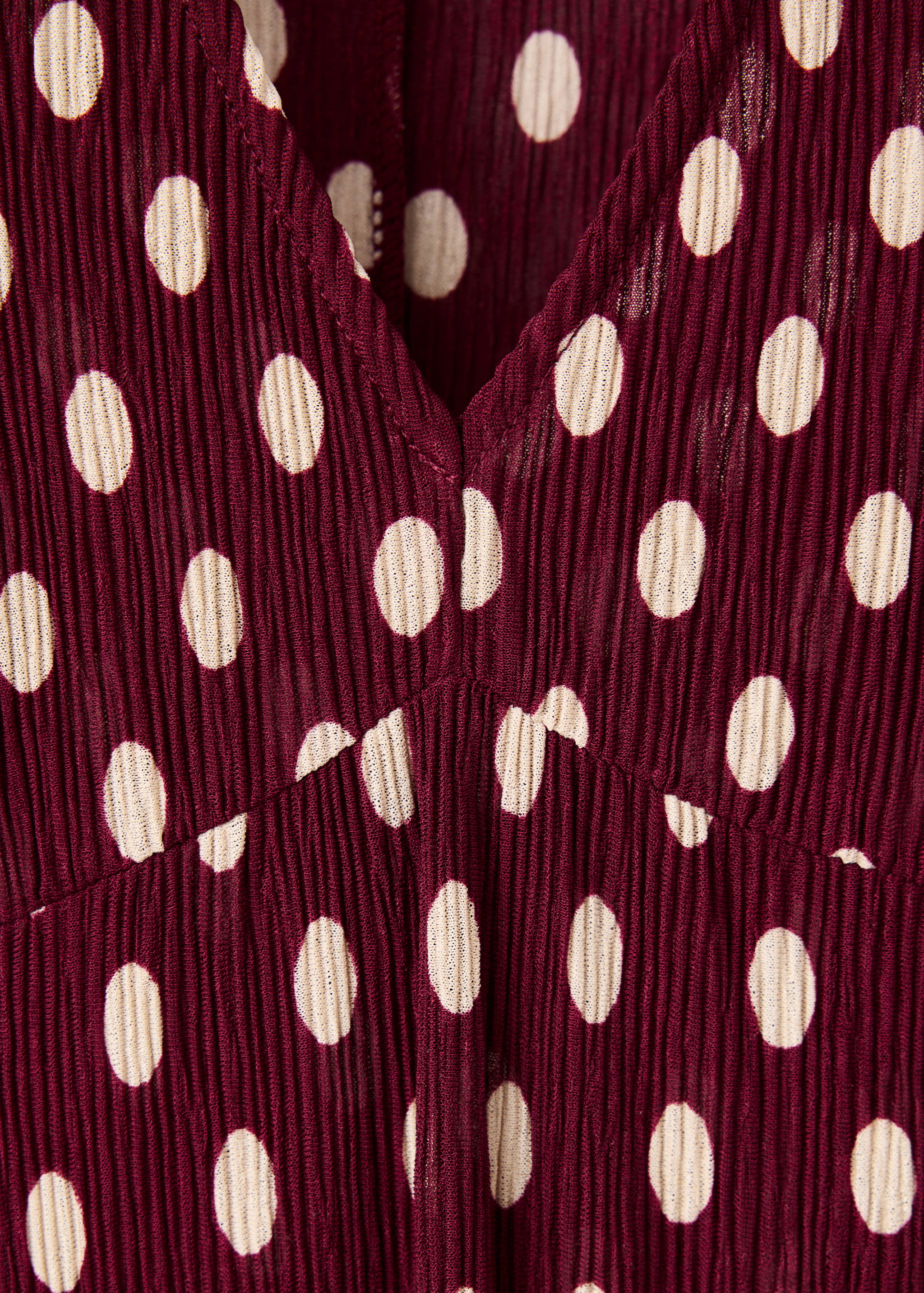 V-neck polka dot dress - Details of the article 8