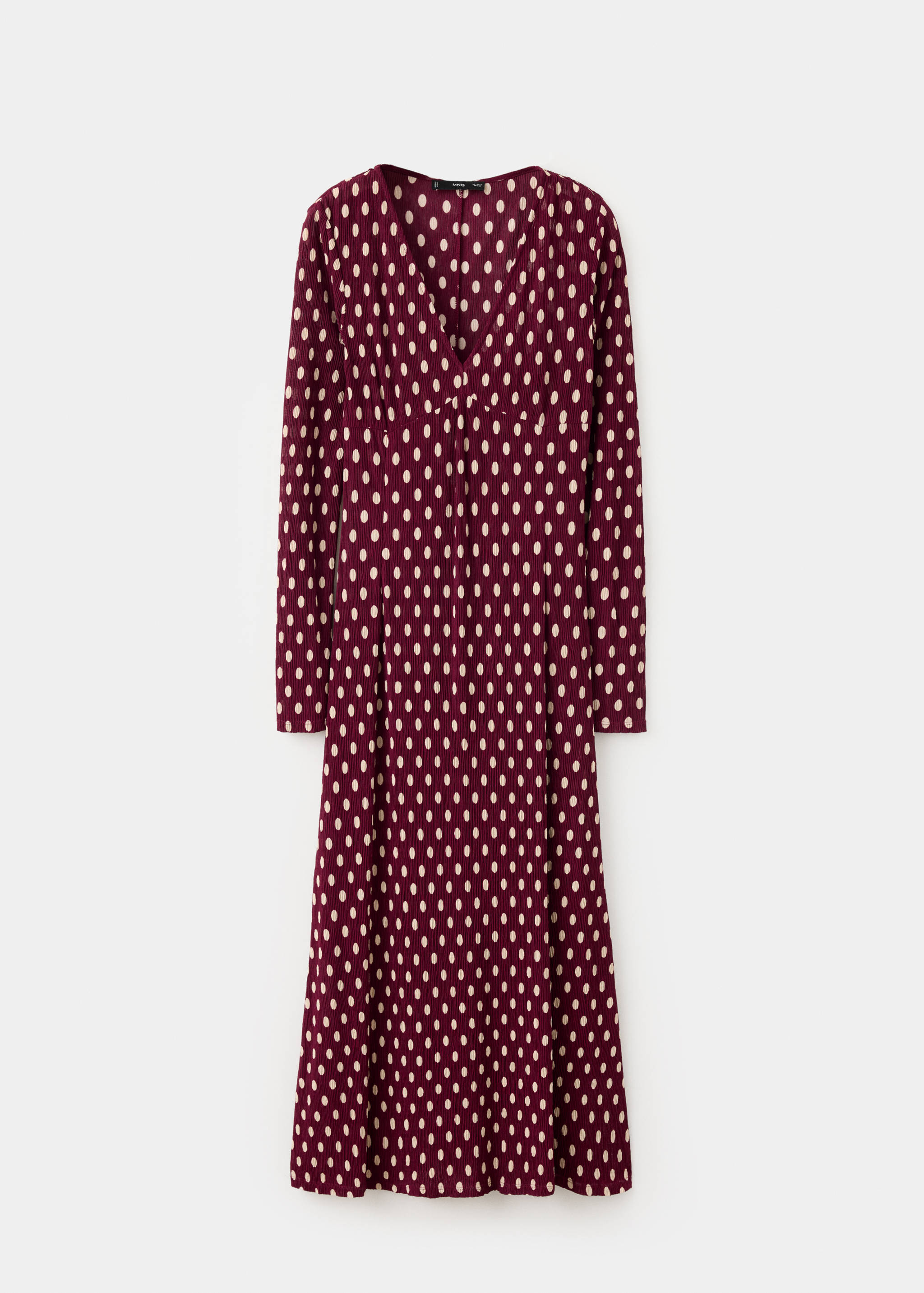 V-neck polka dot dress - Article without model