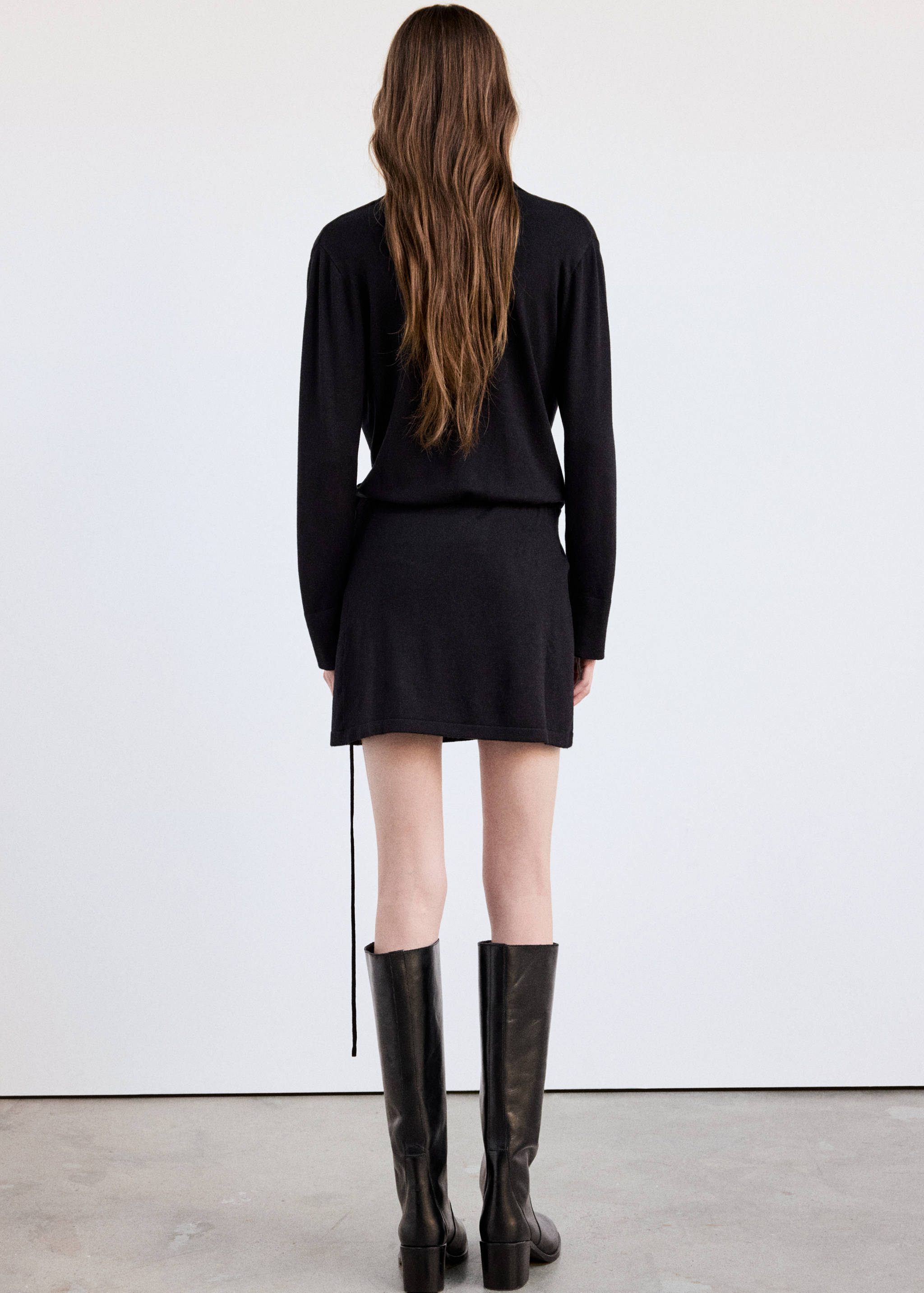 Wrap knitted dress - Reverse of the article