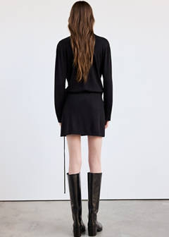Wrap knitted dress — Black 3