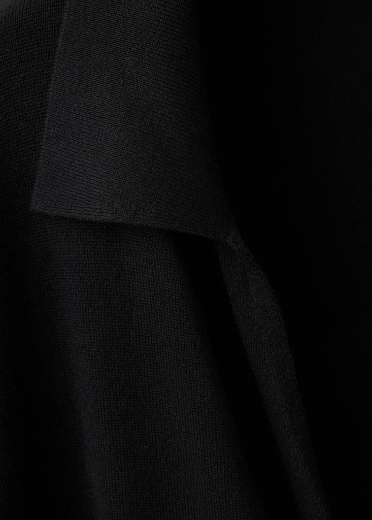 Wrap knitted dress — Black
