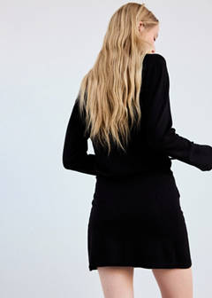 Wrap knitted dress — Black 10