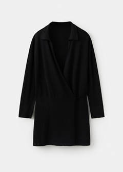 Wrap knitted dress — Black 5