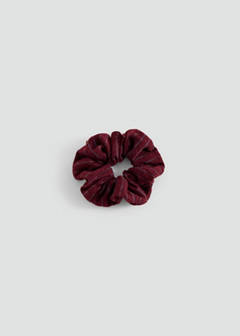 Striped knit hair tie — Burgundy 1