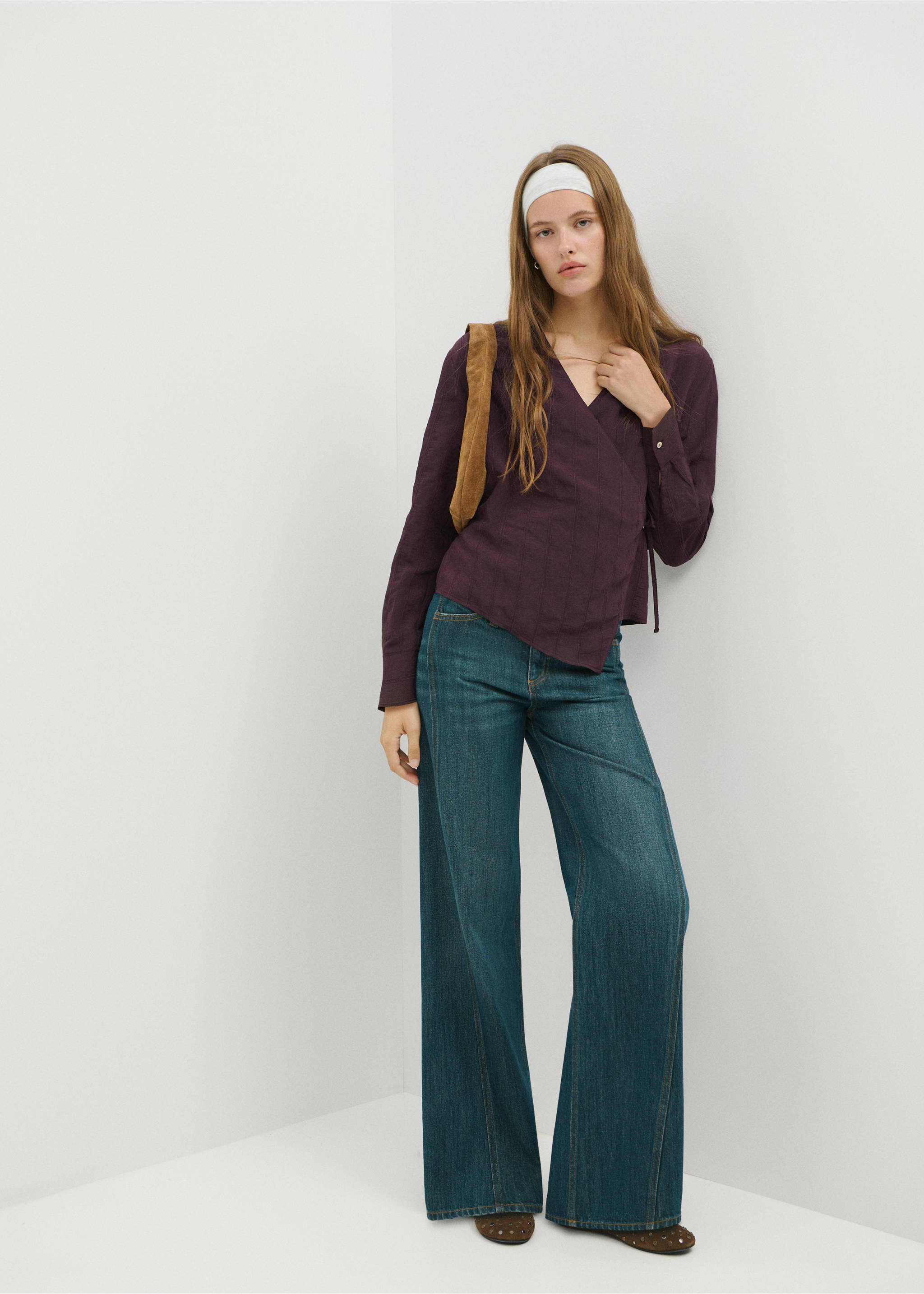 Textured wrap shirt - General plane, Purple. Ref: 37065863-00.