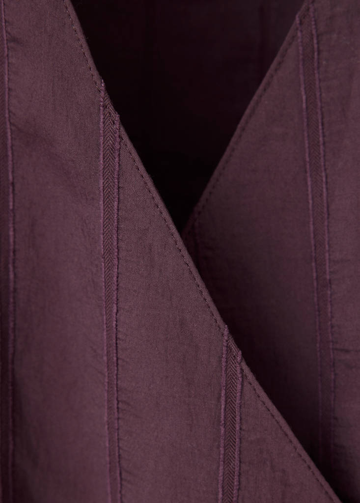 Textured wrap shirt — Purple