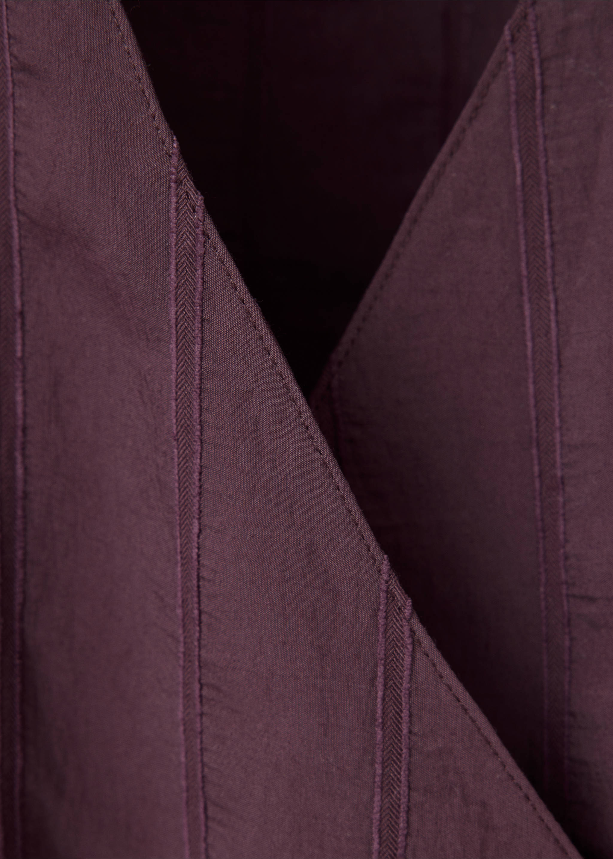 Textured wrap shirt - Details of the article 8, Purple. Ref: 37065863-00.