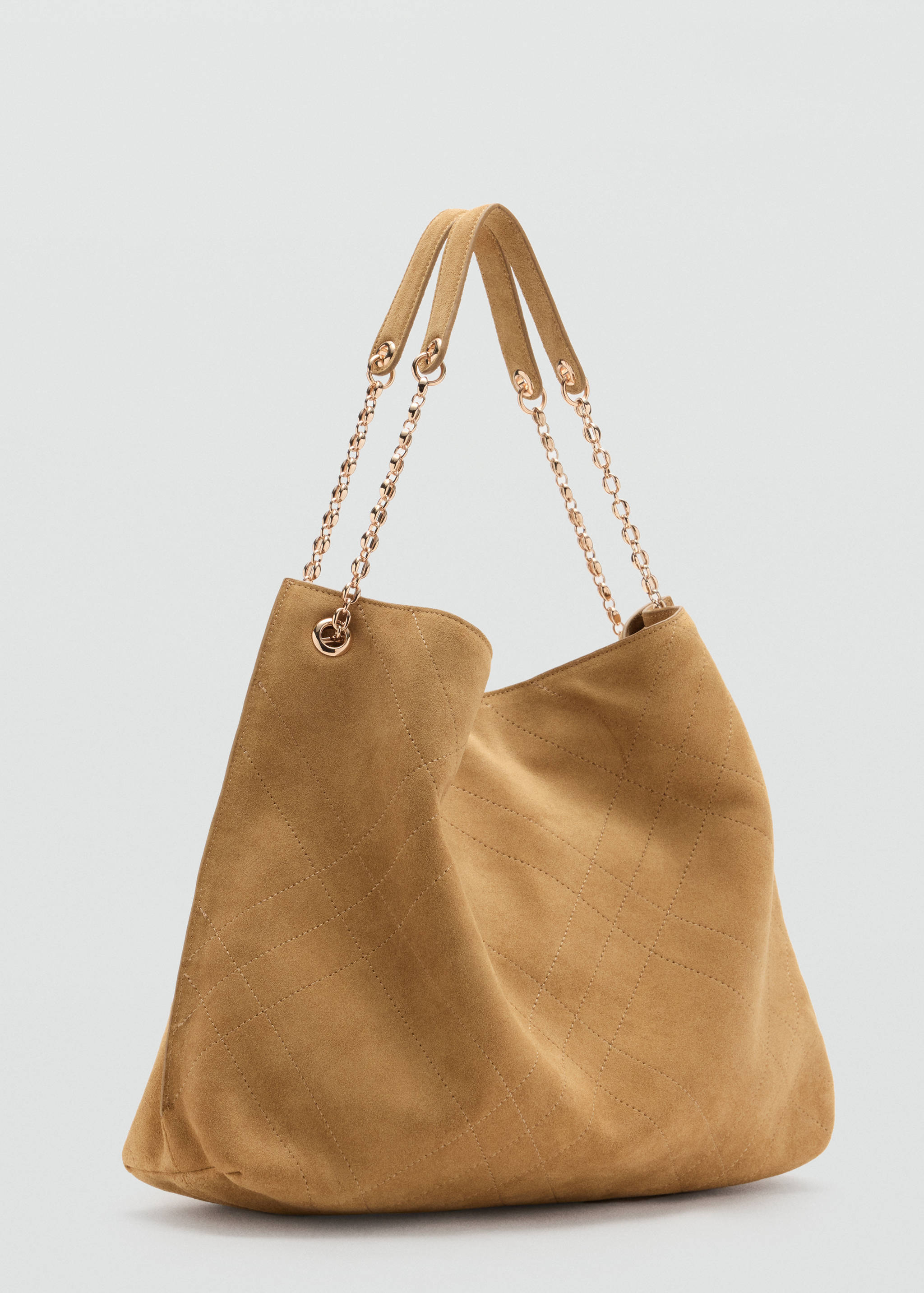 Suede shoulder bag - Medium plane