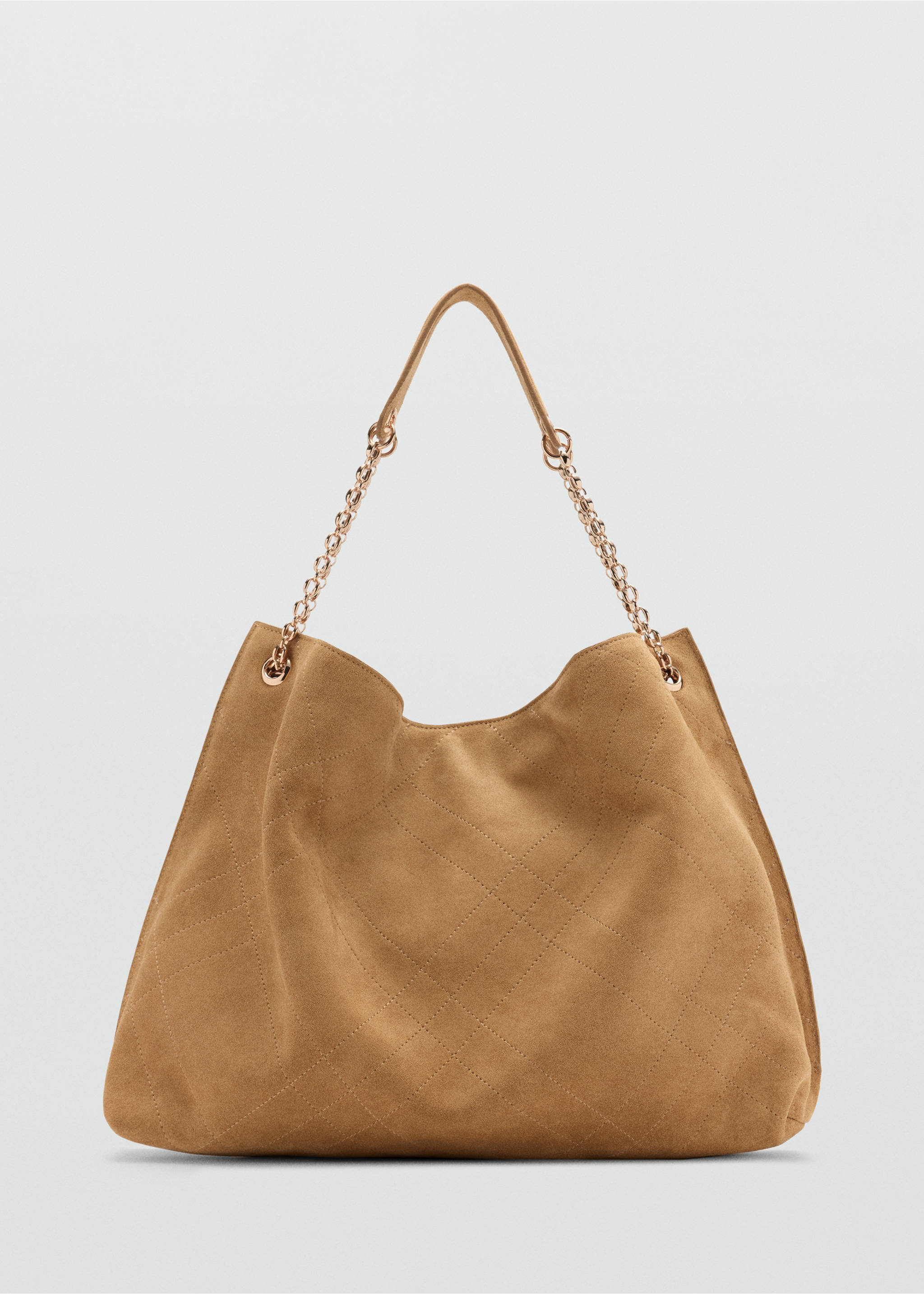 Suede shoulder bag - Article without model, Medium Brown. Ref: 37065864-00.