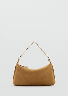 Suede shoulder bag — Medium Brown 5