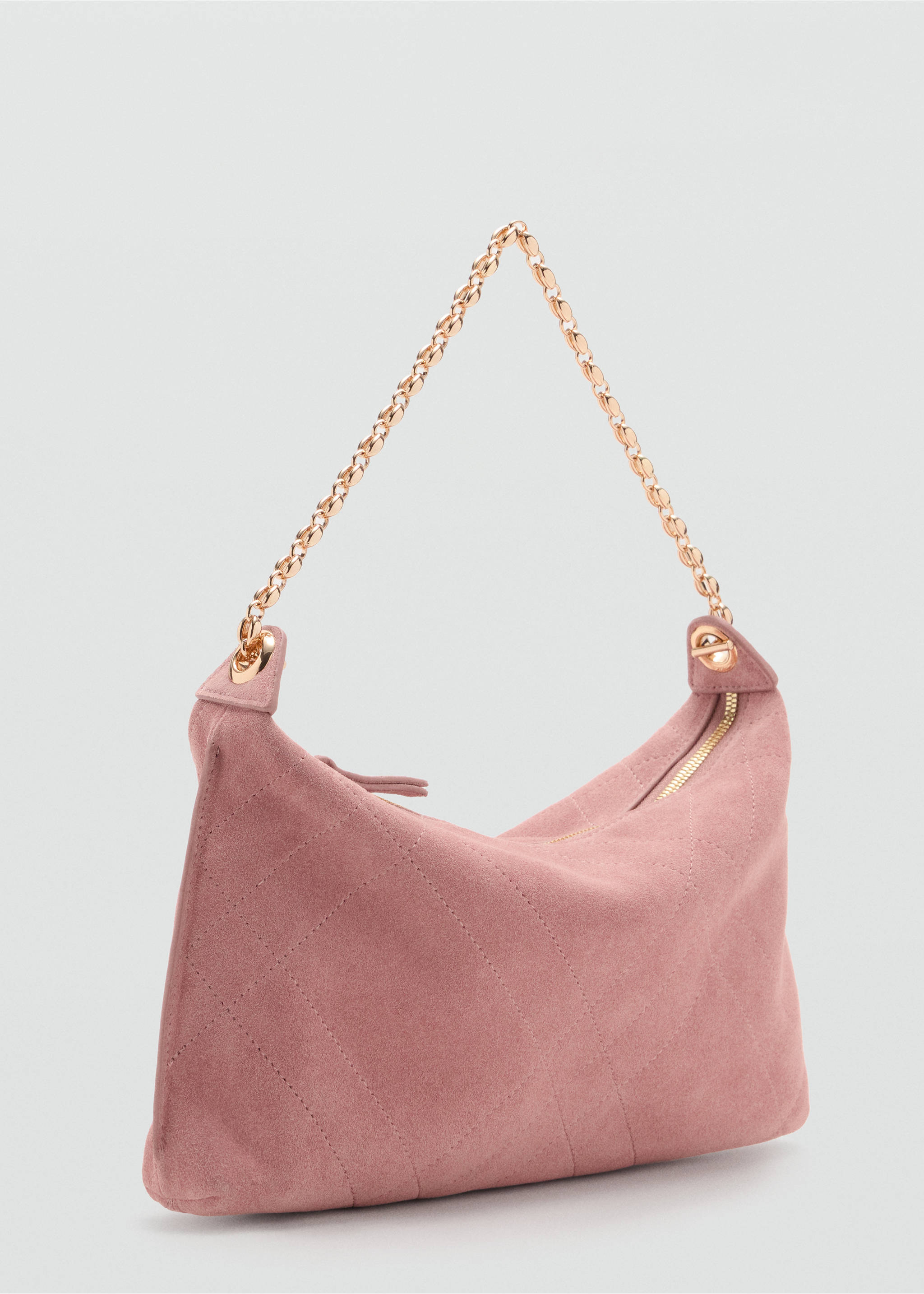 Suede shoulder bag - Medium plane, Pastel Pink. Ref: 37065864-00.