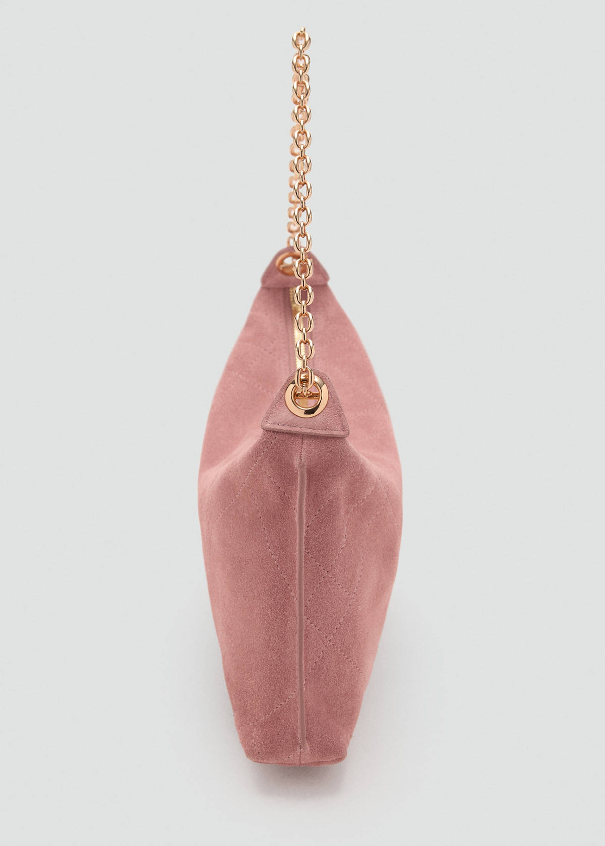 Suede shoulder bag — Pastel Pink