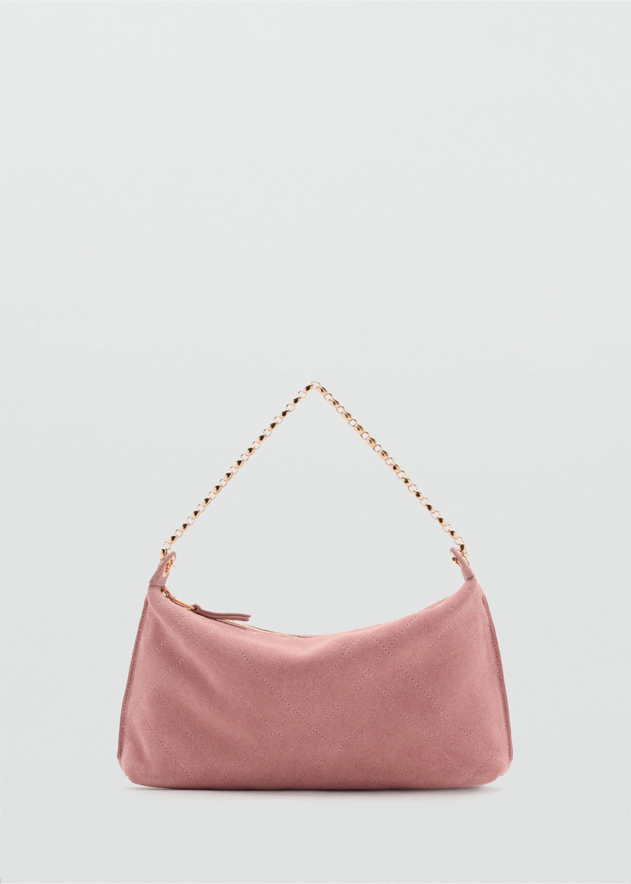 Suede shoulder bag - Article without model, Pastel Pink. Ref: 37065864-00.