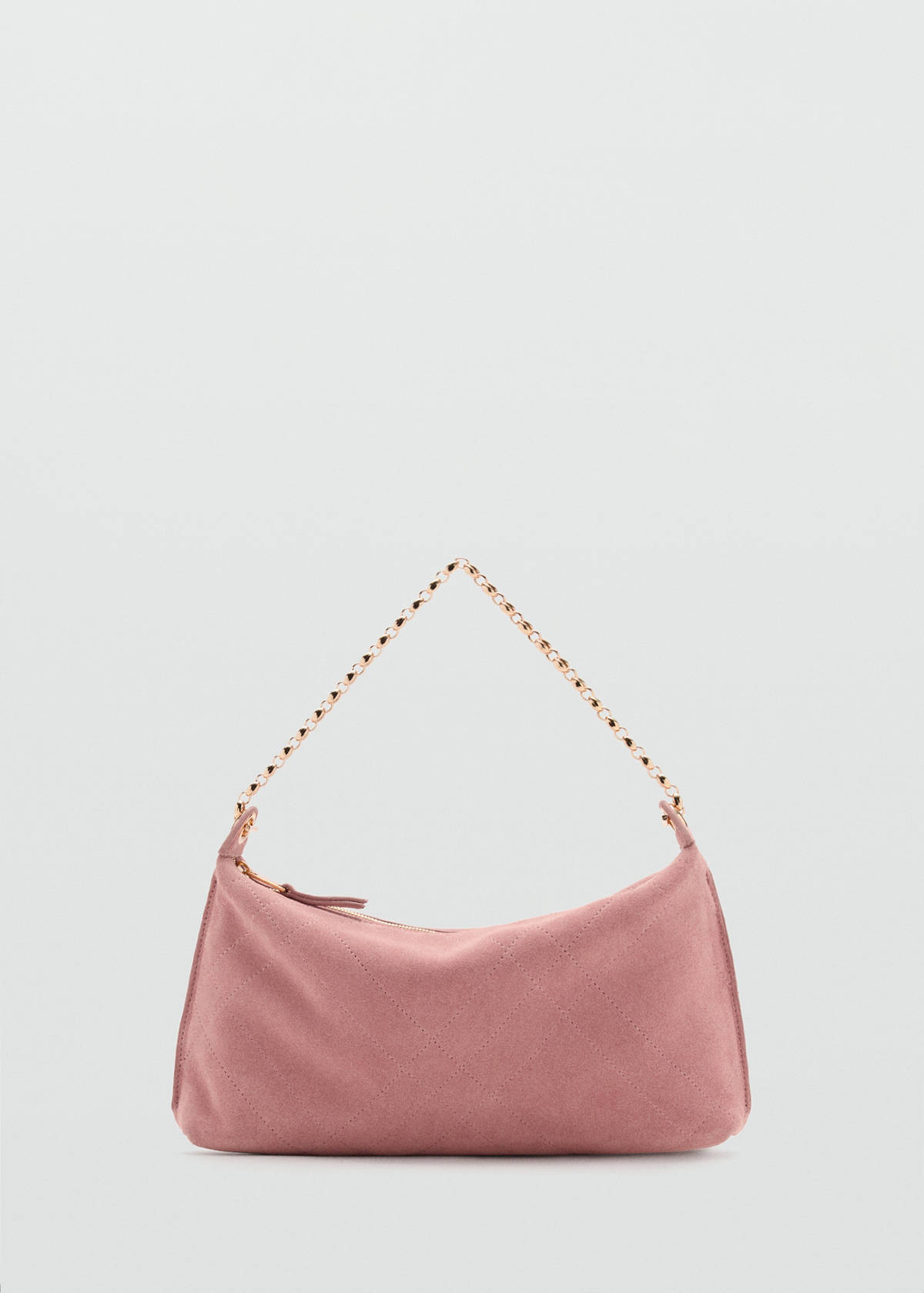 Suede shoulder bag — Pastel Pink