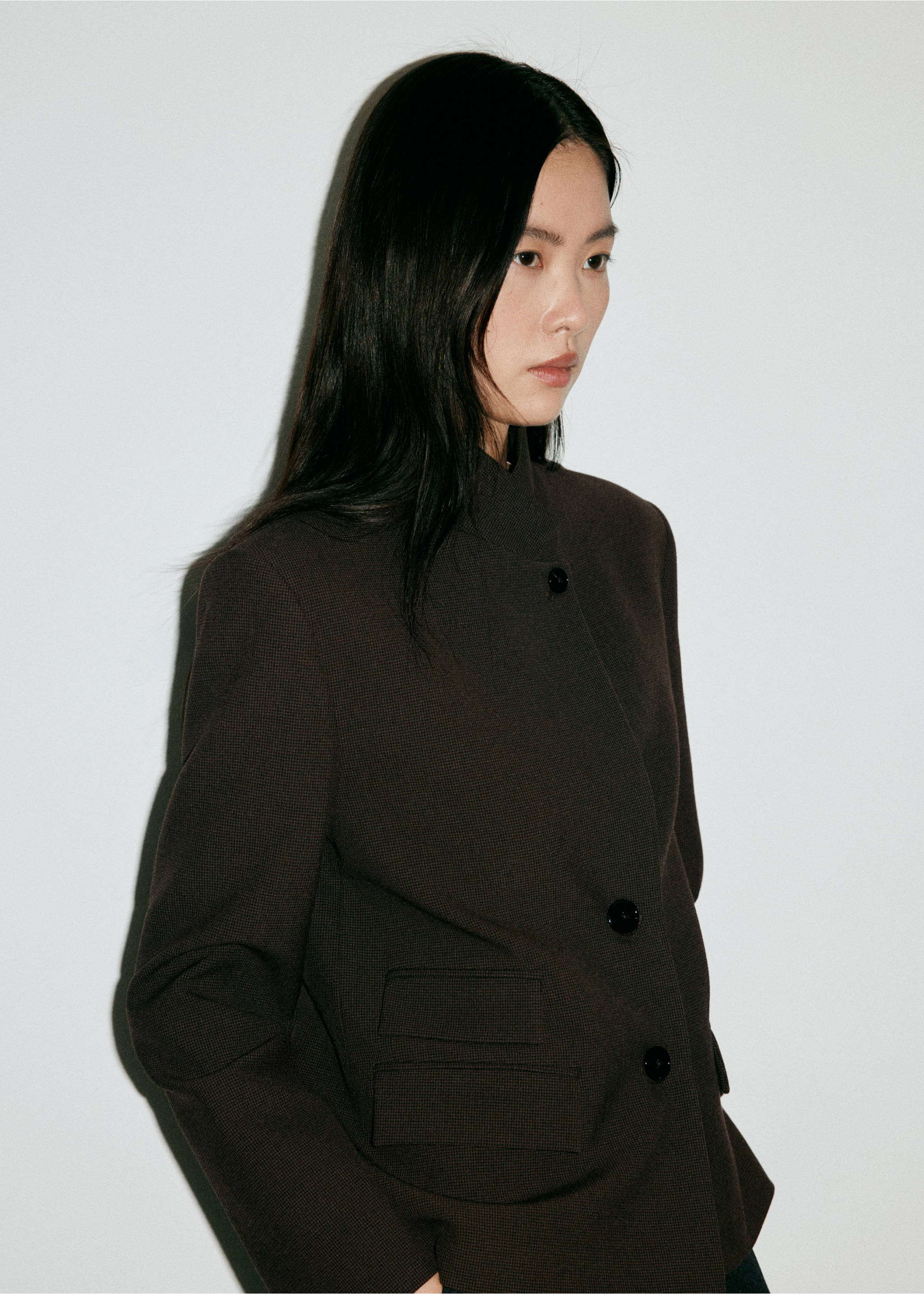 Veste leo - Plan moyen, Marron. Ref: 37065866-00.