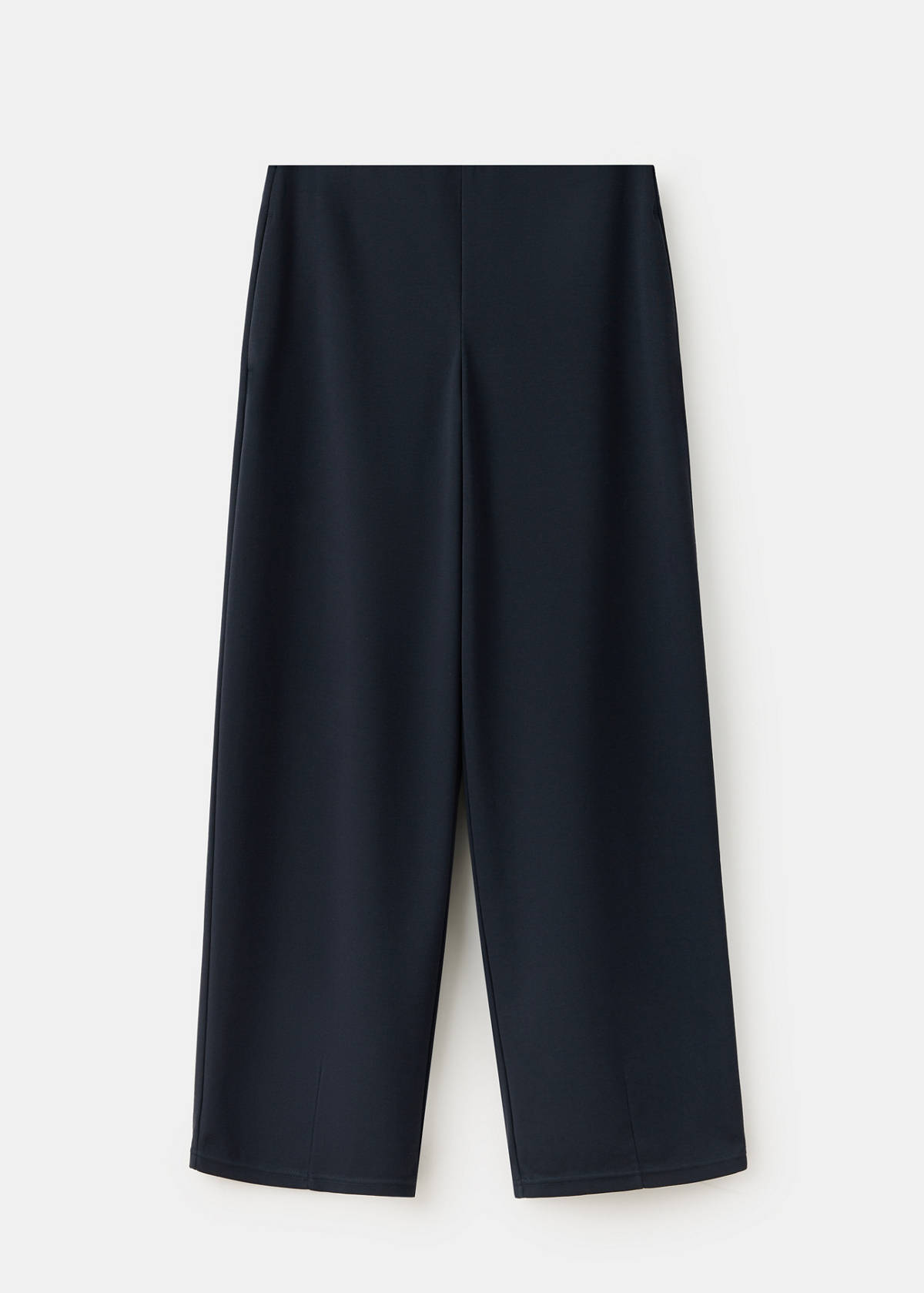 Straight mid-rise trousers — Navy