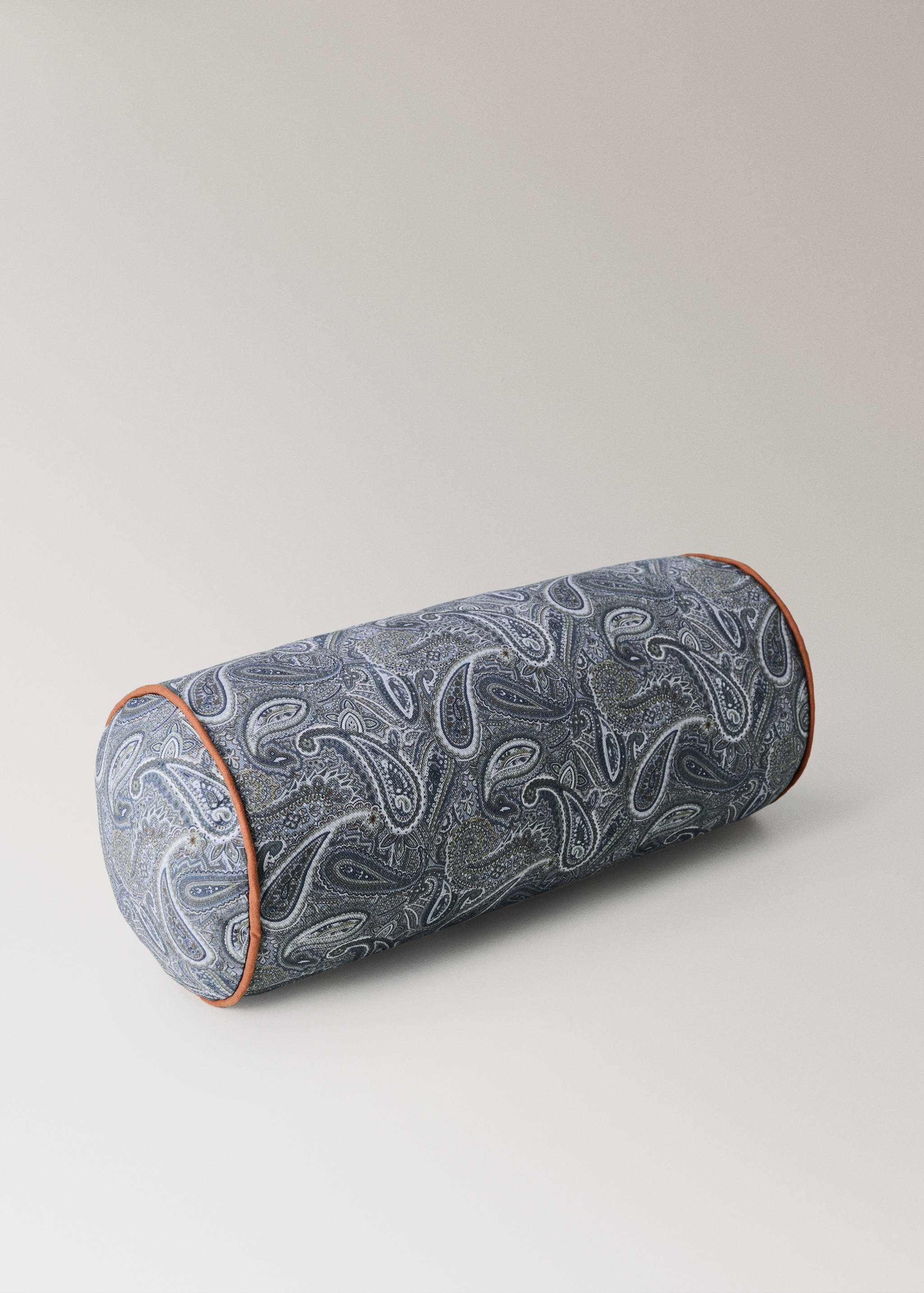 Cotton paisley cylindrical cushion - Details of the article 1