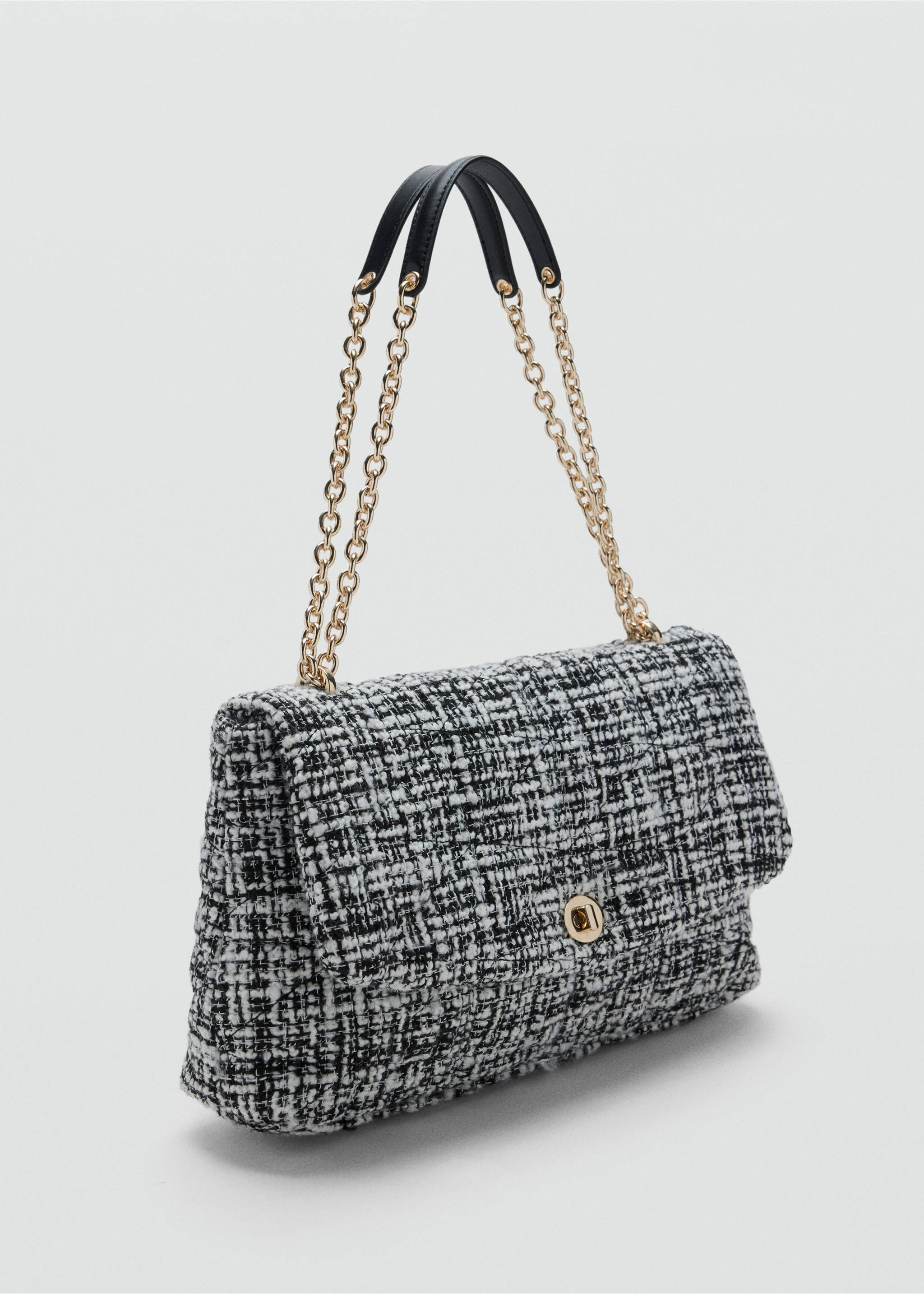 Large tweed handbag - Medium plane, Black. Ref: 37065875-00.