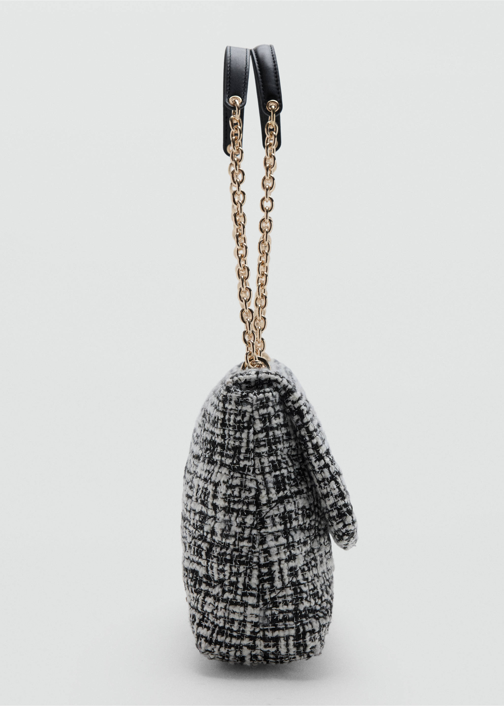 Large tweed handbag - Details of the article 1, Black. Ref: 37065875-00.