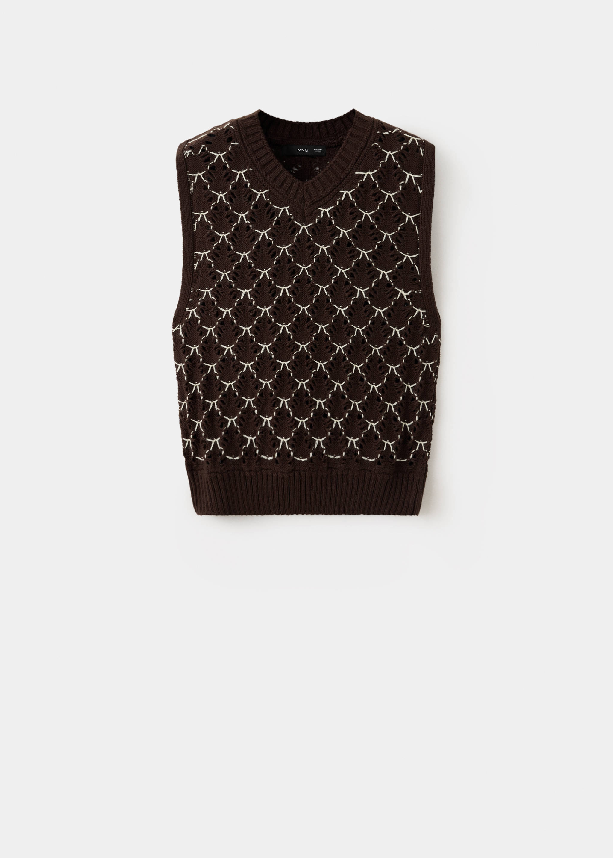 Knitted waistcoat with contrast detail - Article without model