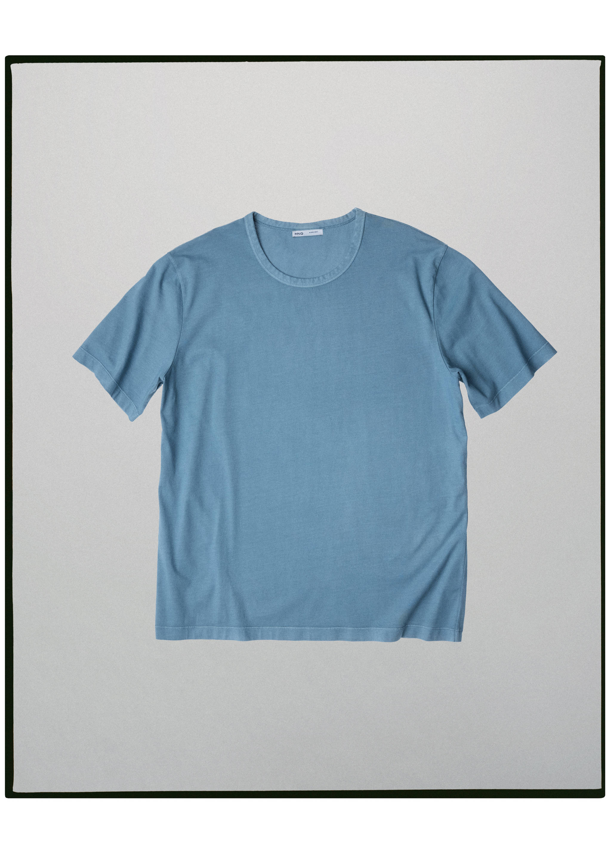 100% cotton T-shirt regular fit - Article without model, China Blue. Ref: 37065880-00.