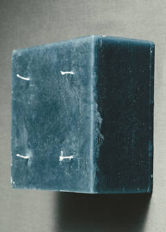 Square paraffin candle — Petrol Blue 3